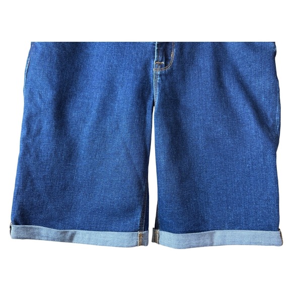 Old Navy Womens Denim Jean Shorts Cuffed Mid Rise Size 14 Summer Staple Stretch - Picture 4 of 11